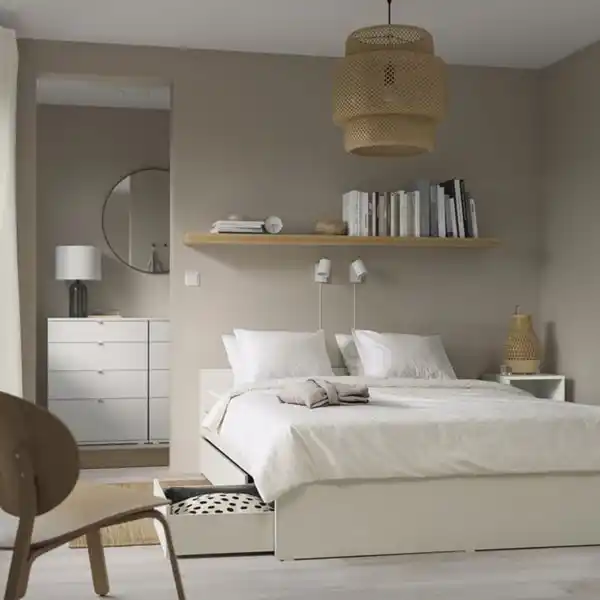 Bild 3 von VIHALS Bettgestell +4 Schubl/Mitba/Fedhzra, weiß/Luröy, 140x200 cm