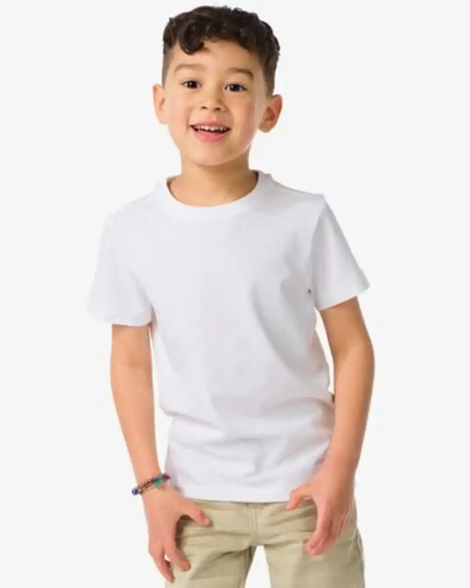 Bild 1 von 2er-Pack Kinder-T-Shirts, Biobaumwolle weiß