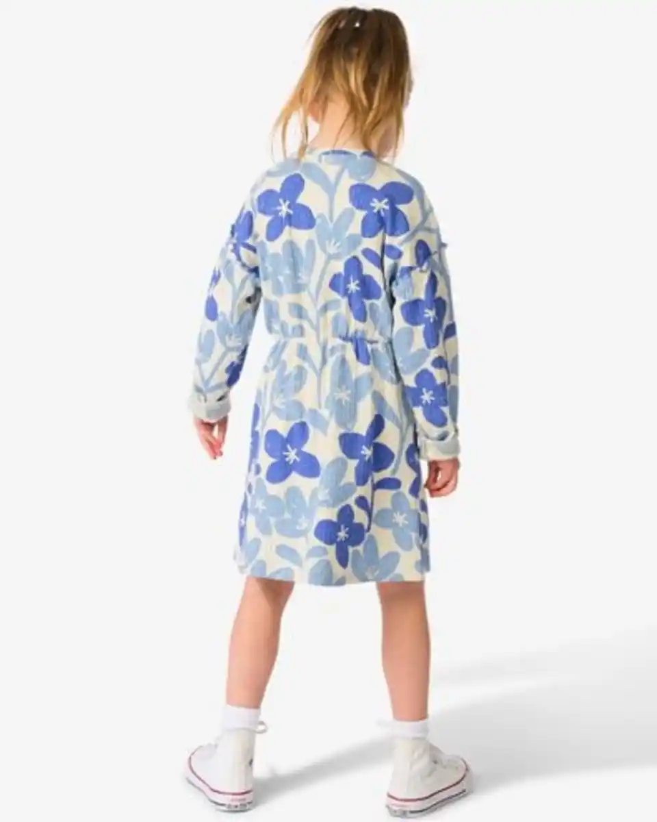 Bild 4 von Kinderkleid mit Blumen blau