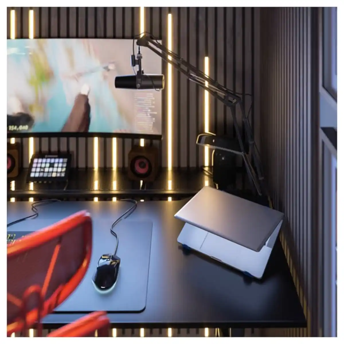 Bild 4 von LÅNESPELARE Laptophalter, faltbar/blau