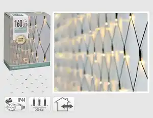 Lichternetz LED Warmweiß 160 Outdoor 2x1m