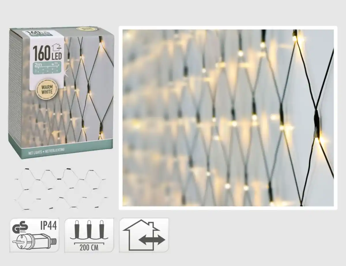Bild 1 von Lichternetz LED Warmweiß 160 Outdoor 2x1m