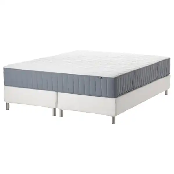 Bild 1 von ESPEVÄR/VÅGSTRANDA Boxbett, weiß/fest hellblau, 160x200 cm