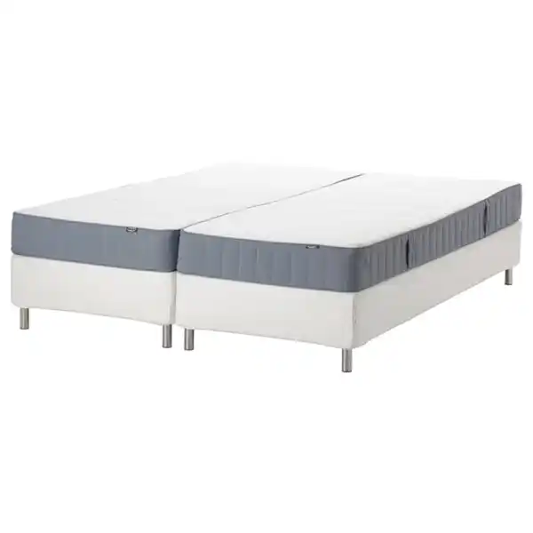 Bild 1 von ESPEVÄR/VESTMARKA Boxbett, weiß/fest hellblau, 180x200 cm