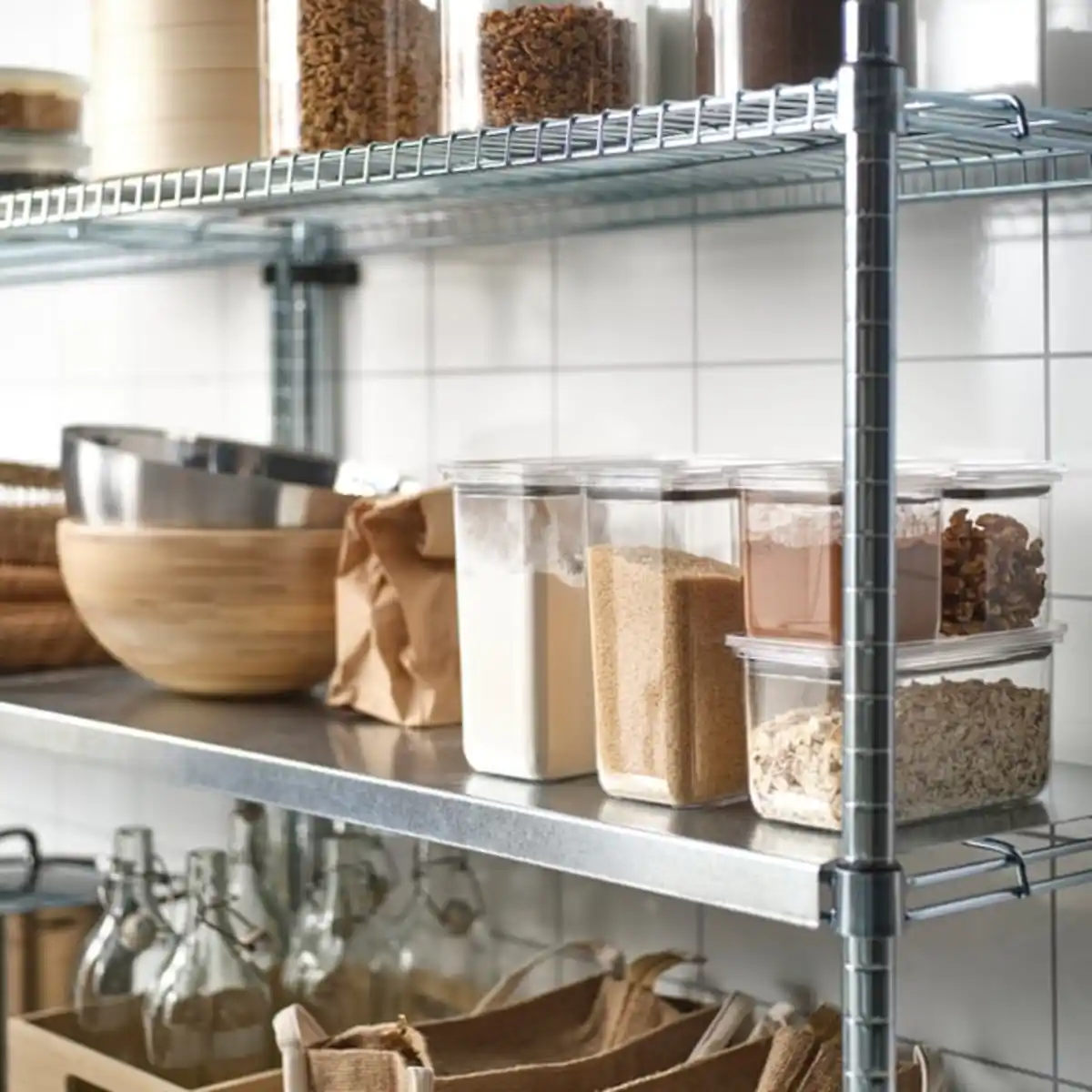 Bild 4 von KORALLVIPPA Vorratsbehälter mit Deckel, 6er-Set, transparent