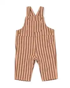 Baby-Latzhose mit Streifen braun