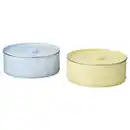 Bild 1 von BETTHAJ Dose mit Deckel, für Gebäck/blassgelb blassblau, 2.5 l