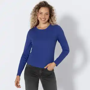 Damen-Langarmshirt mit hohem Baumwollanteil