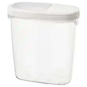IKEA 365+ Vorratsbehälter mit Deckel, transparent/weiß, 1.3 l