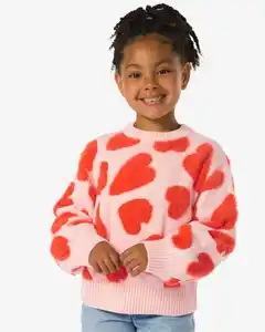 Kinderpullover Herzen rosa
