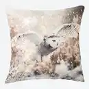 Bild 1 von Kissenhülle mit Schnee-Eulen-Design, ca. 40x40cm