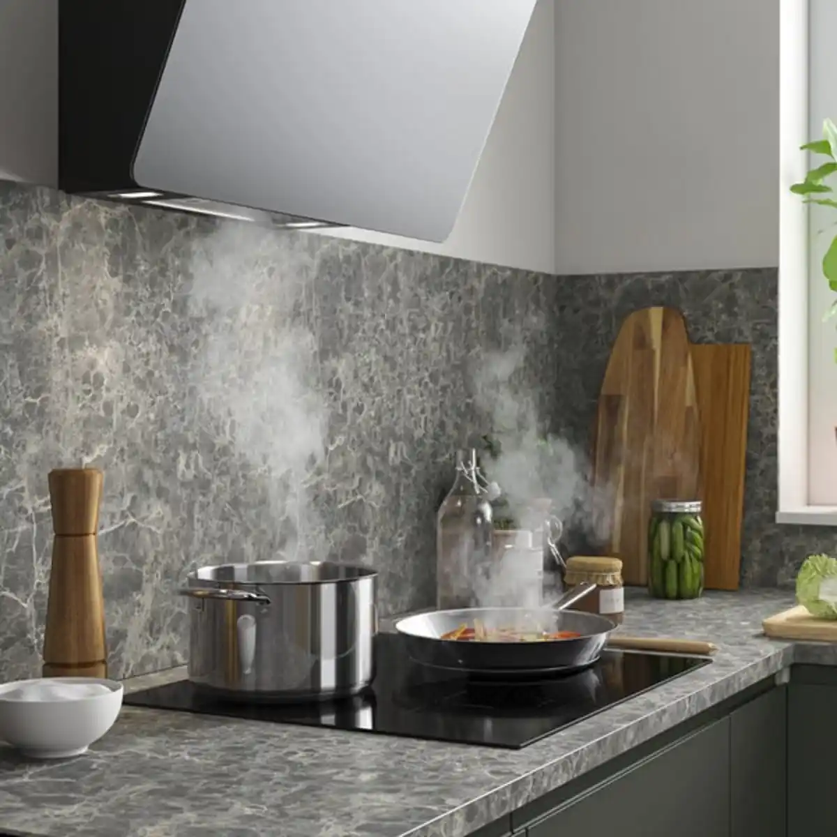 Bild 2 von KOLSTAN Induktionskochfeld, IKEA 500 schwarz, 58 cm