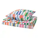 Bild 1 von KLIBBKORSÖRT Bettwäsche-Set, 2-teilig, bunt, 155x220/80x80 cm