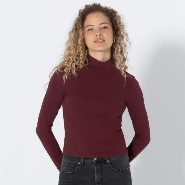 Bild 1 von Damen-Langarmshirt mit Stehkragen