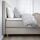 Bild 3 von DUNVIK Boxspringbett, Valevåg mittelfest/Nisseholm Gunnared beige, 160x200 cm