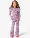 Bild 1 von Ausgestellte Kinderleggings gerippt mit Blumen lavendel