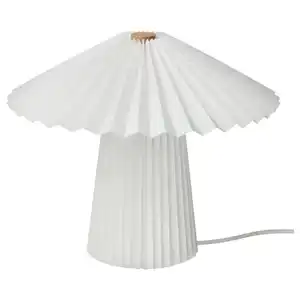 KUDDLAVA Tischleuchte, plissiert weiß, 28 cm