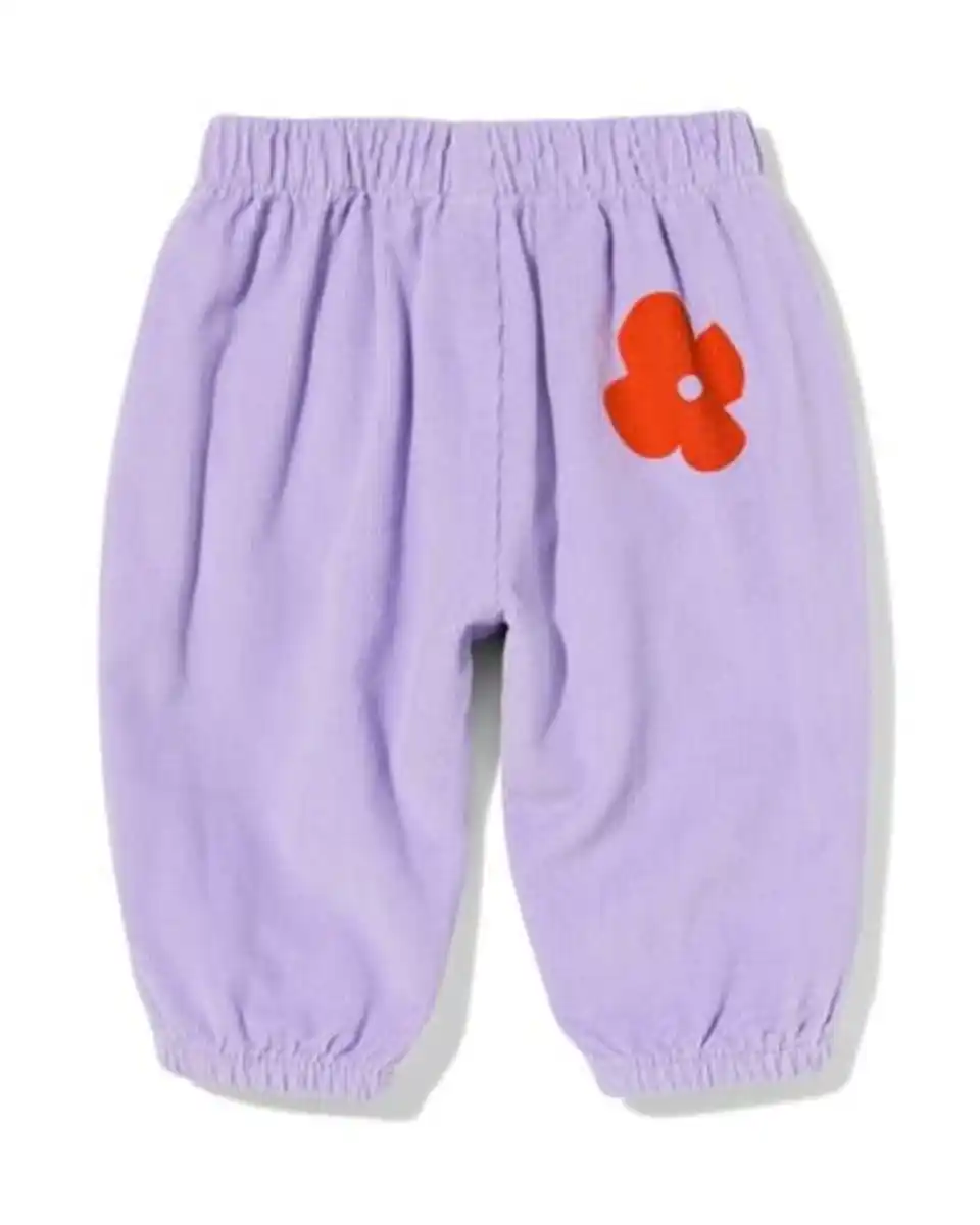 Bild 2 von Babyhose aus Kord mit Blumen violett