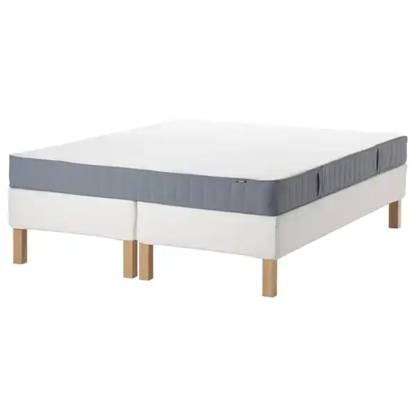 Bild 1 von ESPEVÄR/VESTMARKA Boxbett, weiß/fest hellblau, 160x200 cm