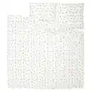 Bild 4 von PILDVÄRGMAL Bettwäsche-Set, 3-teilig, weiß/Blumenmuster, 240x220/80x80 cm
