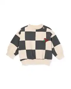 Babysweater mit Tiermotiv grau
