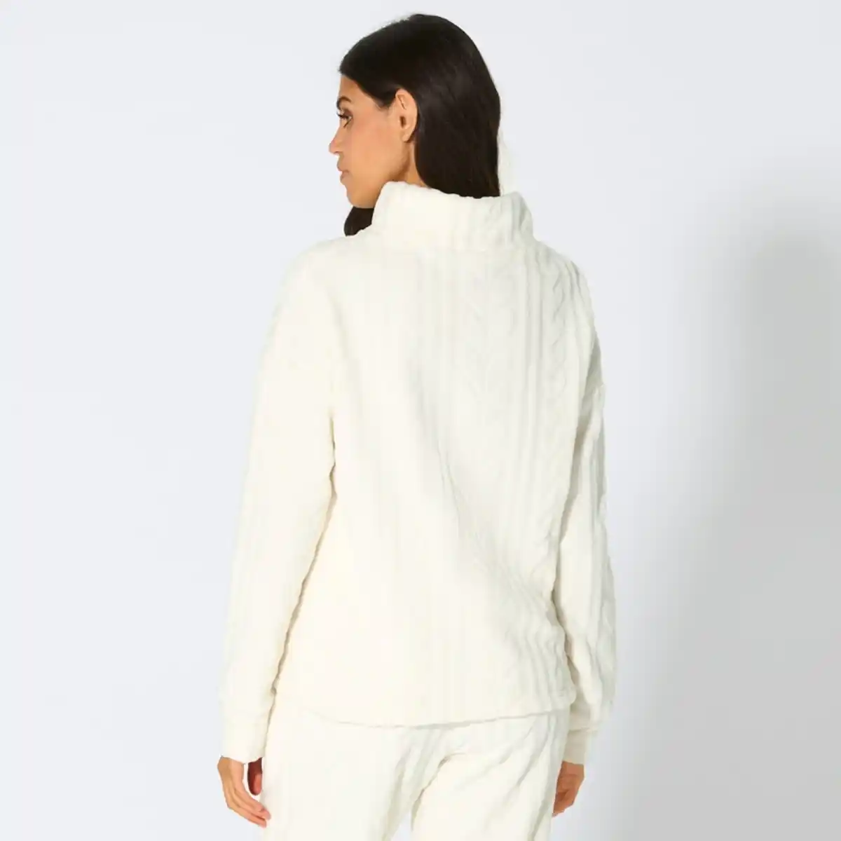 Bild 4 von Damen-Homewear-Oberteil mit Zopfstrickmuster