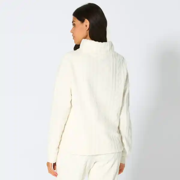 Bild 4 von Damen-Homewear-Oberteil mit Zopfstrickmuster