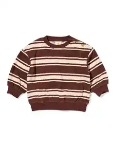 Baby-Pullover Terry, gestreift braun