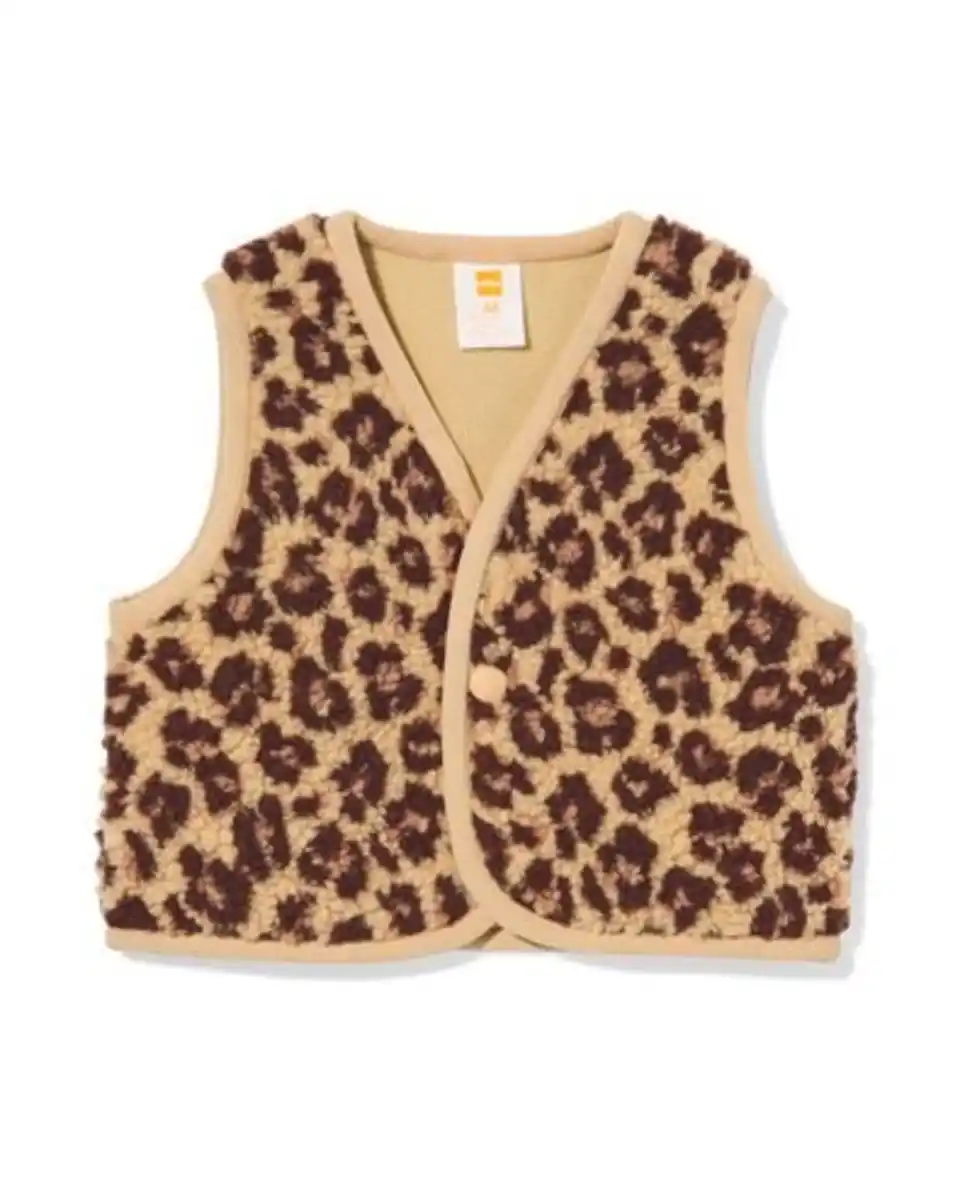 Bild 1 von Babyweste Teddystoff, Leopard braun