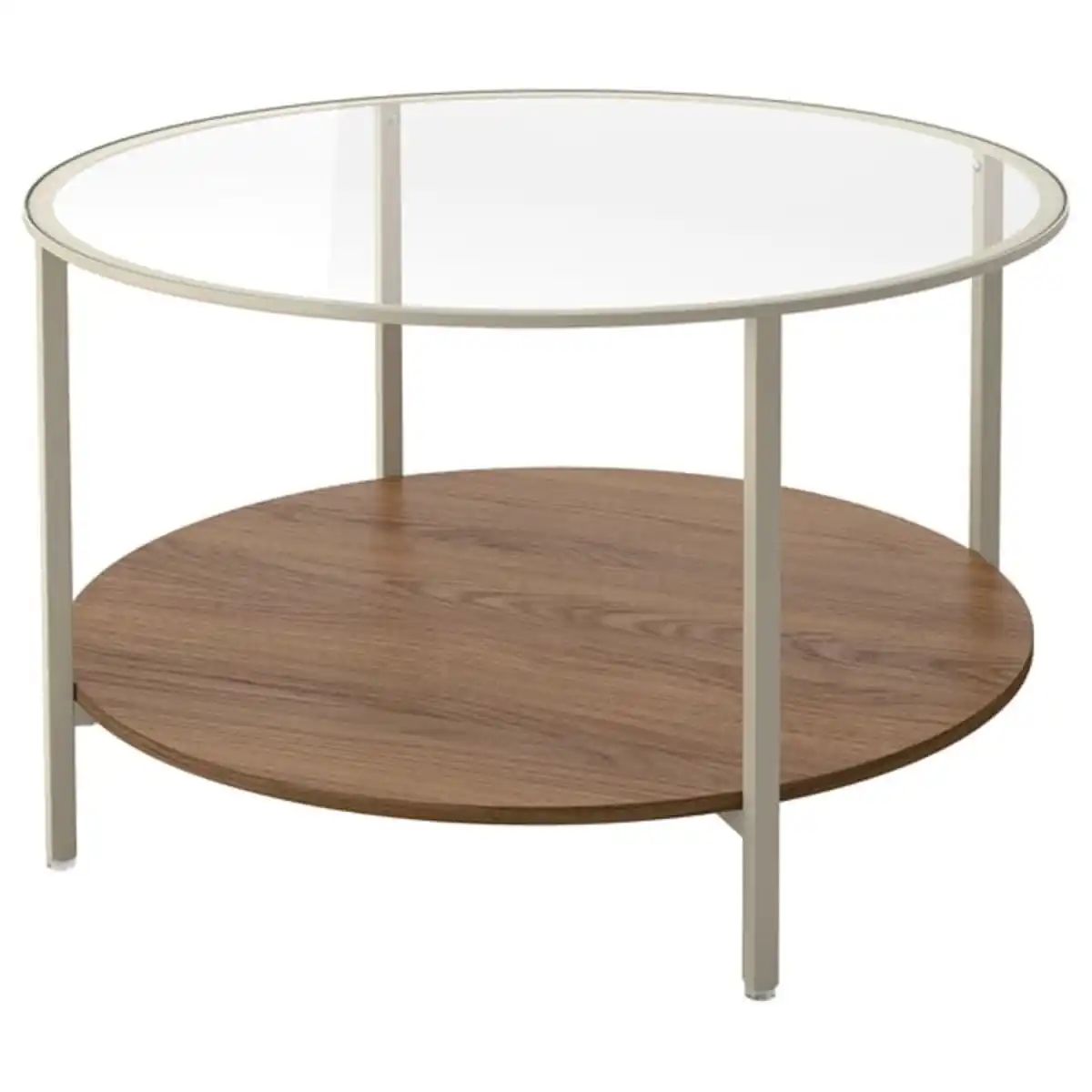 Bild 1 von VITTSJÖ Couchtisch, hellbeige/Glas, 75 cm