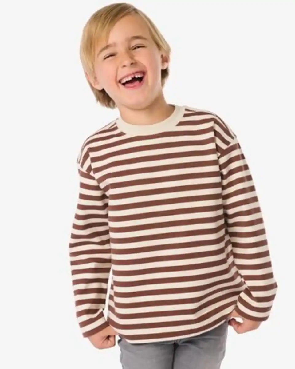 Bild 1 von Kindershirt, gestreift braun