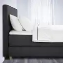 Bild 2 von DUNVIK Boxspringbett, Vågstranda fest/Norrsele Skiftebo dunkelgrau, 180x200 cm