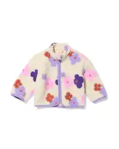 Babyjacke mit Blumen ecru