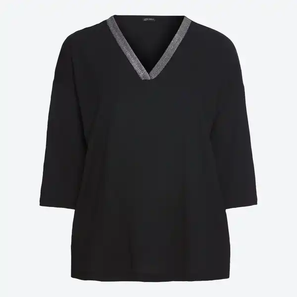 Bild 3 von Damen-Langarmshirt mit V-Ausschnitt, große Größen