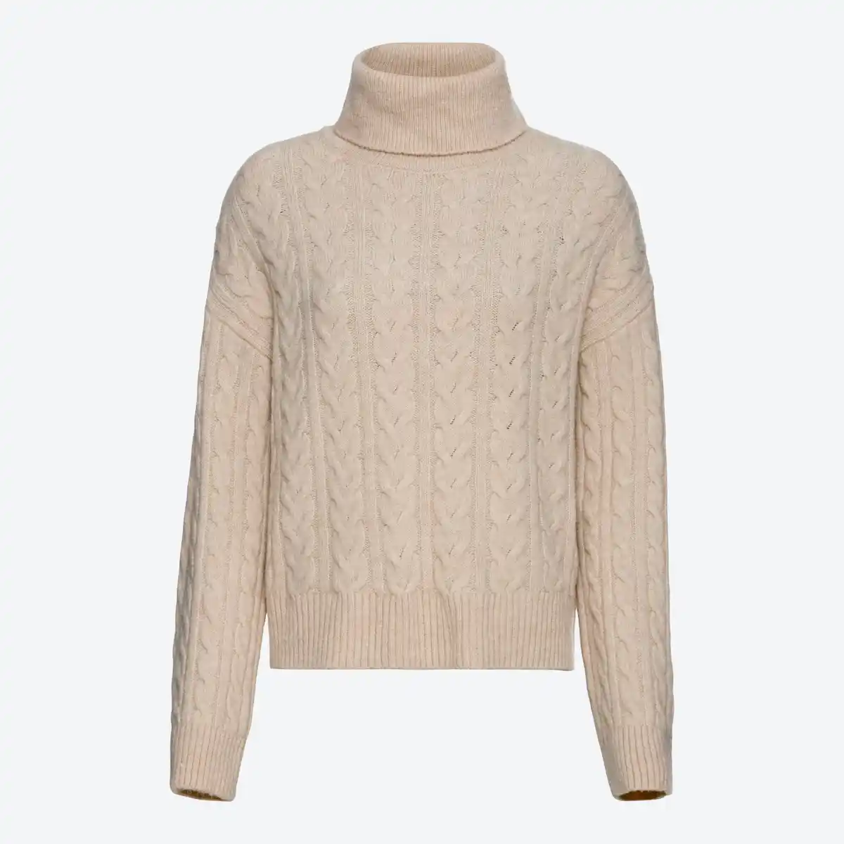 Bild 3 von Damen-Zopfstrickpullover mit Rollkragen