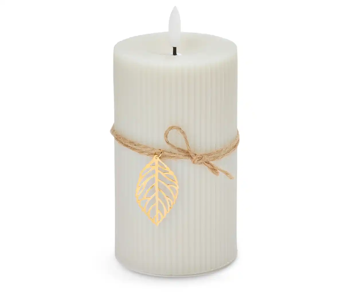 Bild 1 von LED-Echtwachskerze mit Blatt