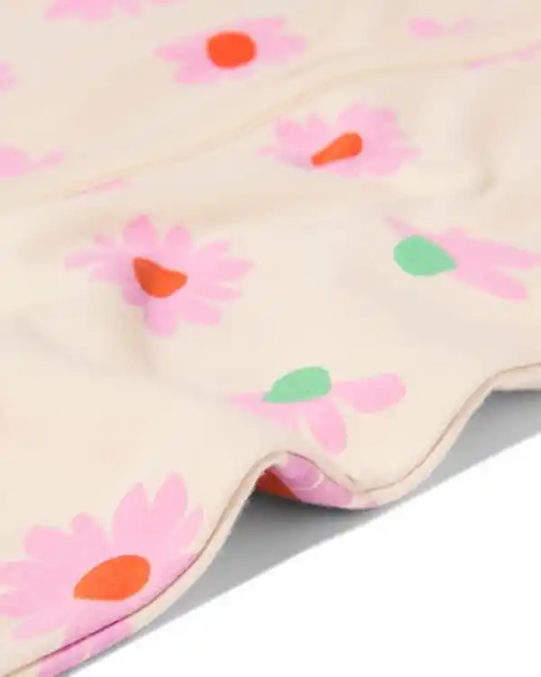Bild 3 von Baby-Schlafsack mit abnehmbaren Ärmeln aus Baumwolle, 0,5 TOG, Blumen rosa