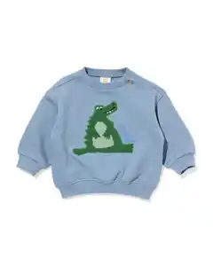 Baby-Sweatshirt Krokodil blau