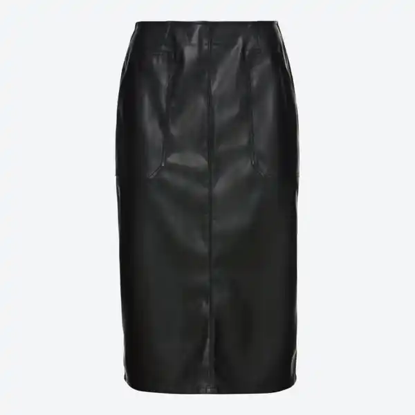 Bild 2 von Damen-Kunstleder-Rock in Midi-Länge