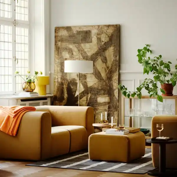 Bild 3 von STOCKHOLM 2025 Standleuchte, weiß textil/vermessingt, 159 cm