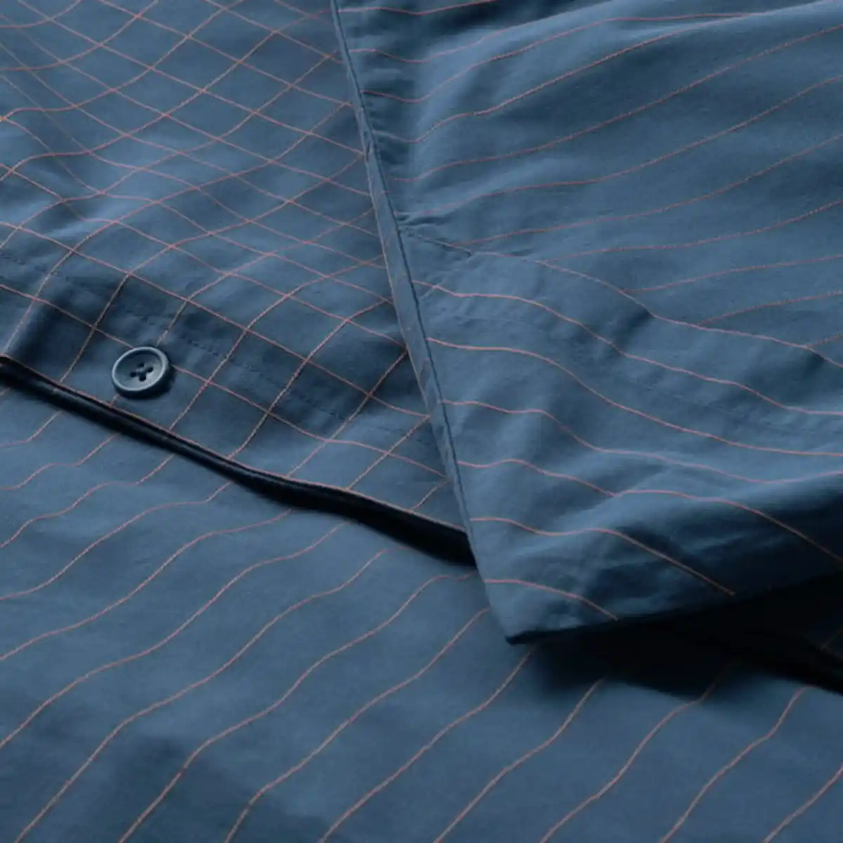 Bild 4 von DOFTAKLEJA Bettwäsche-Set, 2-teilig, dunkelblau/hellbraun, 155x220/80x80 cm