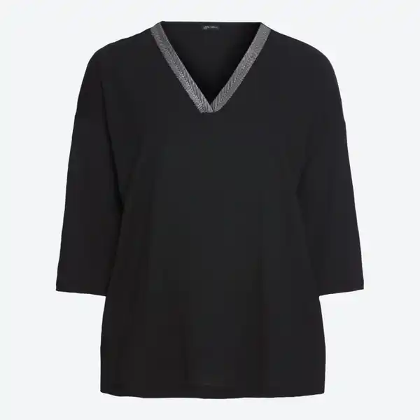 Bild 2 von Damen-Langarmshirt mit V-Ausschnitt, große Größen