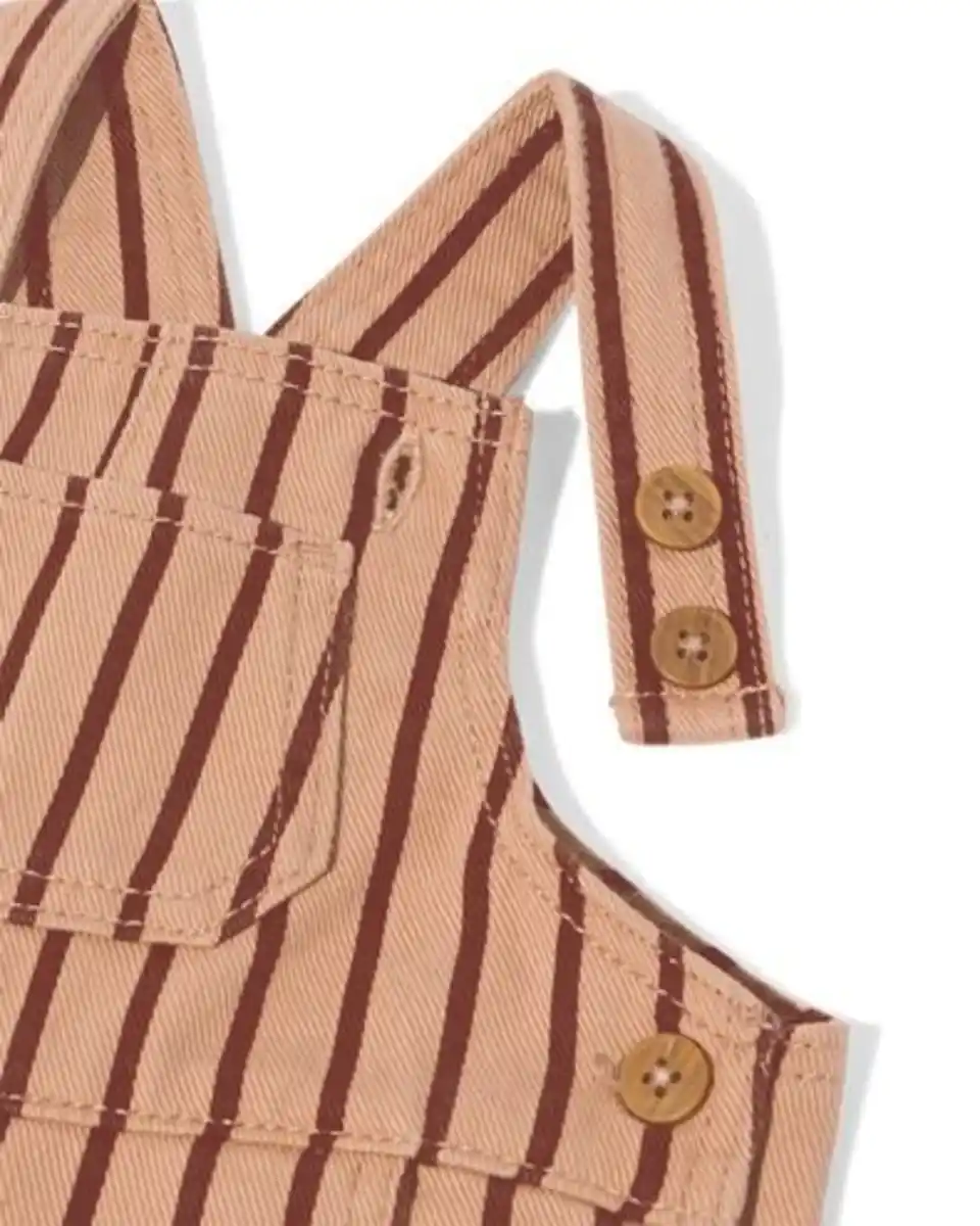 Bild 3 von Baby-Latzhose mit Streifen braun