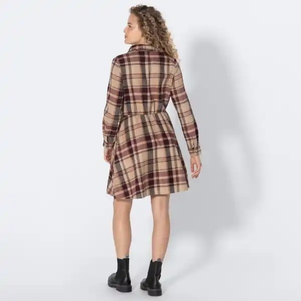 Bild 4 von Damen-Flanell-Kleid mit Knopfleiste