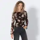 Bild 1 von Damen-Mesh-Shirt mit Trompetenärmeln