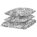 Bild 1 von BROKDRACENA Bettwäsche-Set, 3-teilig, weiß/schwarz, 240x220/80x80 cm