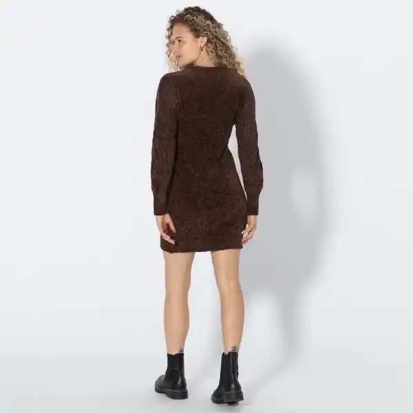 Bild 4 von Damen-Chenille-Strickkleid mit Zopfstickmuster