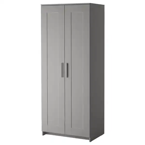 Bild 1 von BRIMNES Kleiderschrank 2-türig, grau, 78x190 cm
