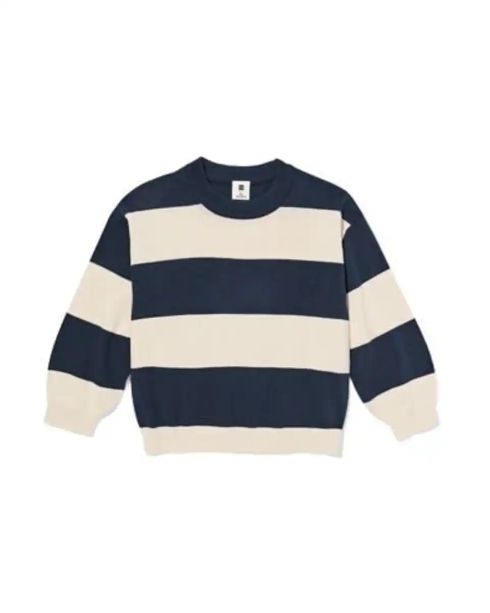 Bild 2 von Kinderpullover mit Streifenmuster blau