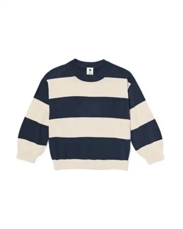 Bild 2 von Kinderpullover mit Streifenmuster blau